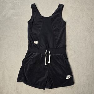 Nike Teens Black Velour Terry Romper Women’s Medium
